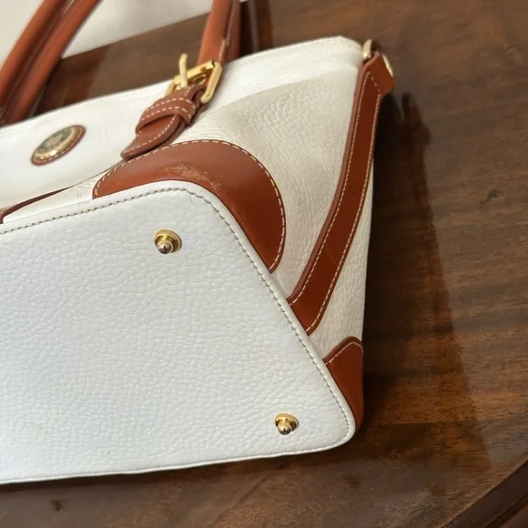 Dooney & Bourke Winter White and Tan Satchel w/Coin Pouch - Picture 8 of 14